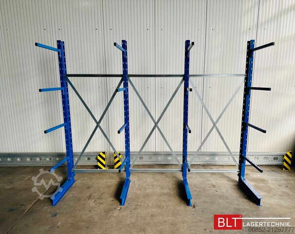 Draagarmrek ca. 3,15 lfm. Kragarmregal Langgutregal H: 250 cm 140 kg/Arm META Multistrong