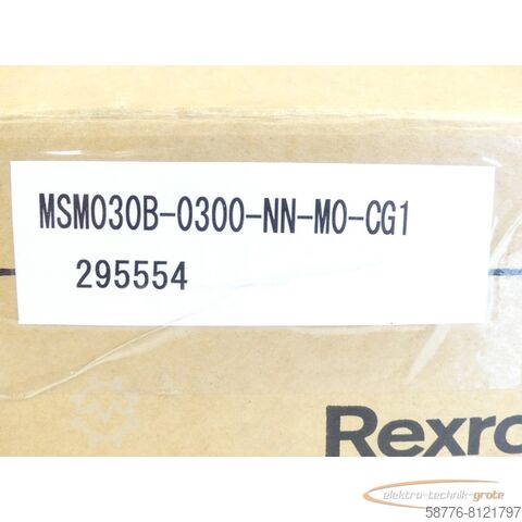 Rexroth motor Rexroth MSM030B-0300-NN-M0-CG1 Servomotor SN:295554-G0789 - ! -