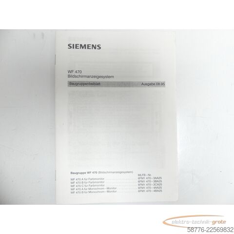 Στοιχείο Siemens WF470 6FM1470-3AA25 Anzeigebaugruppe - ! -