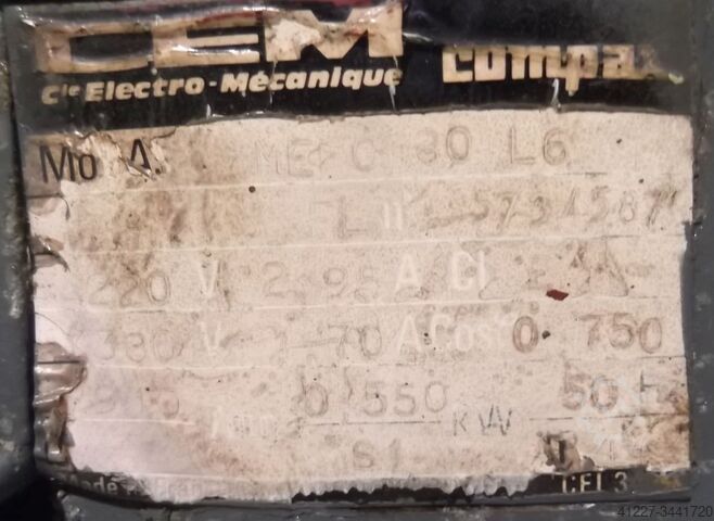 Motor eléctrico 0,55 kW 910 Rpm CEM** MEC80L6