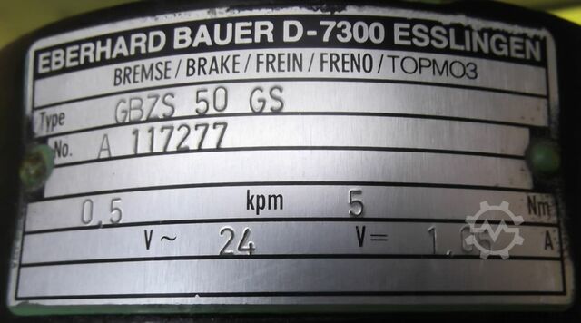 Elektromotor 0,063/0,4 kW 460/2840 Rpm 415 V Bauer DNPFK8122/200-S