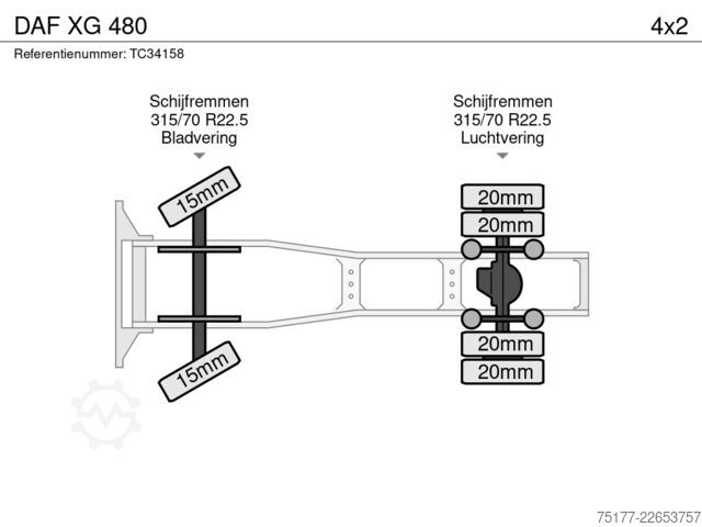 Standaard-SZM DAF XG 480
