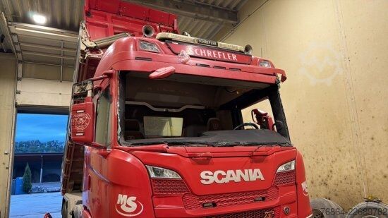 Camion basculante trilateral SCANIA P500 XT ,MEILLER KIPPER BORDMATIK,  RETARDER