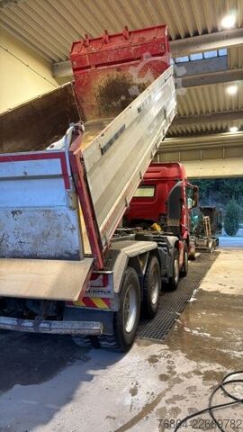 Camion basculante trilateral SCANIA P500 XT ,MEILLER KIPPER BORDMATIK,  RETARDER