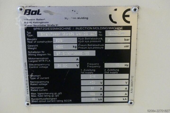  Wittmann Battenfeld SmartPower 120/525 Unilog B6P