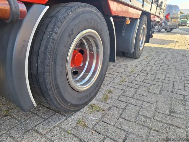 Åben sættevogn med presenning MEUSBURGER 2-Achs-Gabelstaplertransporter Rampe Dhollandia