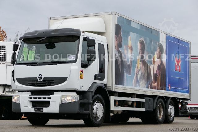 Camion caisson RENAULT Premium 430 6x2 Koffer Lift-/Lenkachse LBW EU5