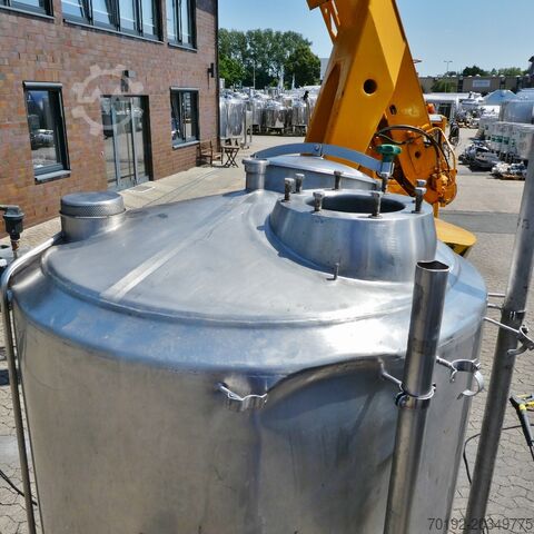 1500 liter heatable/coolable pressure tank made of V2A stainless steel ALFA-LAVAL 8191