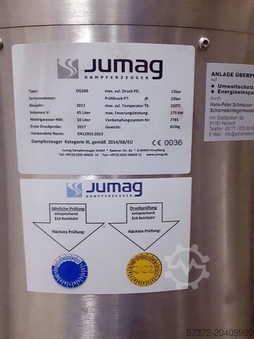 Caldera de vapor Jumag DG260