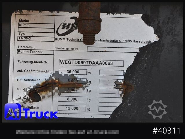 Tankauflieger SCHWARTE JANSKY Kumm TA 30/3, 30m³, Gülle, Gärreste, Lenkachse