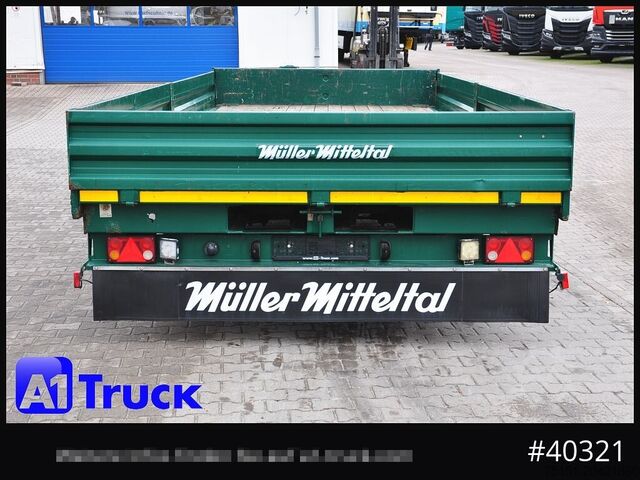 Dieplader oplegger MUELLER-MITTELTAL ETU-TA 13.5 Tandem, Twistlock, Container