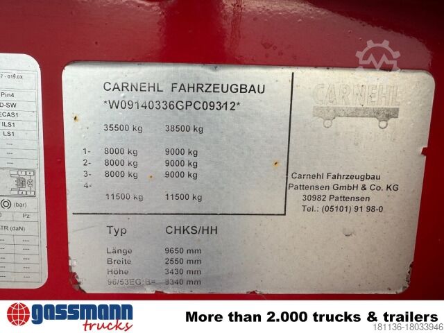 Kippers oplegger Carnehl CHKS/HH, Stahlmulde ca. 34m³, Liftachse,