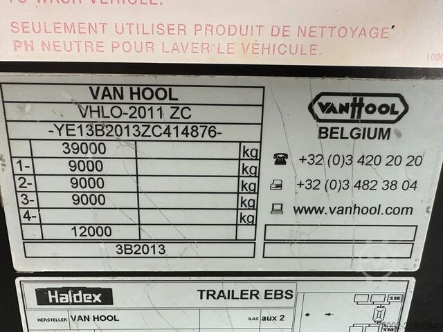 Transport de conteneurs Van Hool 20FT ADR CHASSIS / empty weight 3.300kg / SAF D...