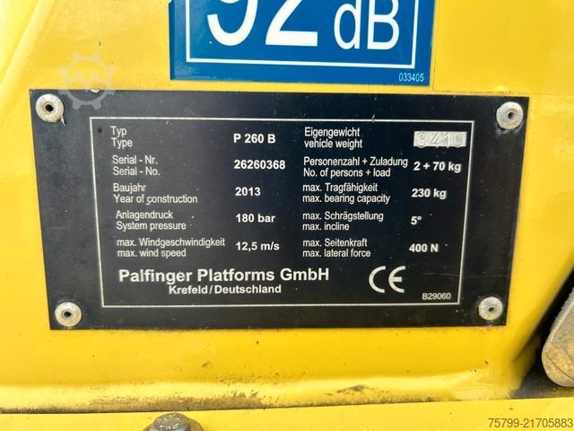 Truck-mounted work platform RENAULT 120 DXI Palfinger Steiger P260B 26m 2x Korb