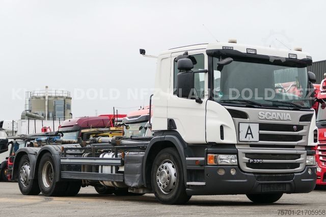 Hákový nosič kontejnerů SCANIA P370 Abrollkipper Meiller Lift-/Lenkachse Kamera