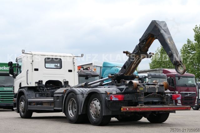 Hákový nosič kontejnerů SCANIA P370 Abrollkipper Meiller Lift-/Lenkachse Kamera