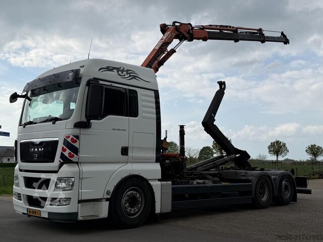 Containertransport (haakarmsysteem) MAN TGX KRAAN/HAAK/RADIO REMOTE!!