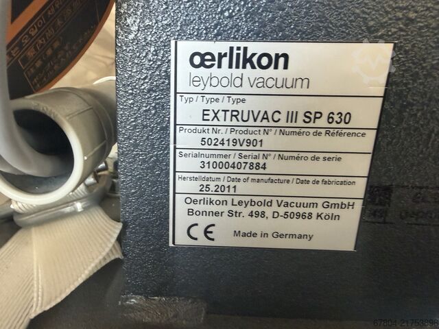 Bomba de vácuo OERLIKON LEYBOLD VACUUM SP 630 F incl. ATEX