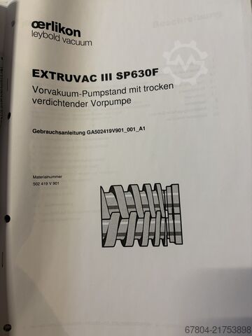 Bomba de vácuo OERLIKON LEYBOLD VACUUM SP 630 F incl. ATEX