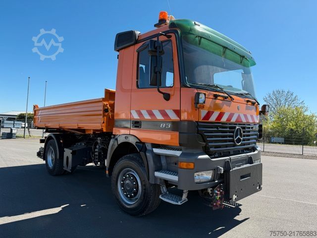 Camion ribaltabile trilaterale MERCEDES-BENZ Actros 1831 4x4 Meiller Kipper + Kupplung,