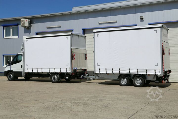 Transporter mit Pritsche & Plane IVECO Daily  Durchladezug mit Anhänger Planenaufbau