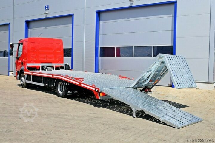 Autószállító teherautó DAF LF 210 FA G10 Maschinentransporter 620x245