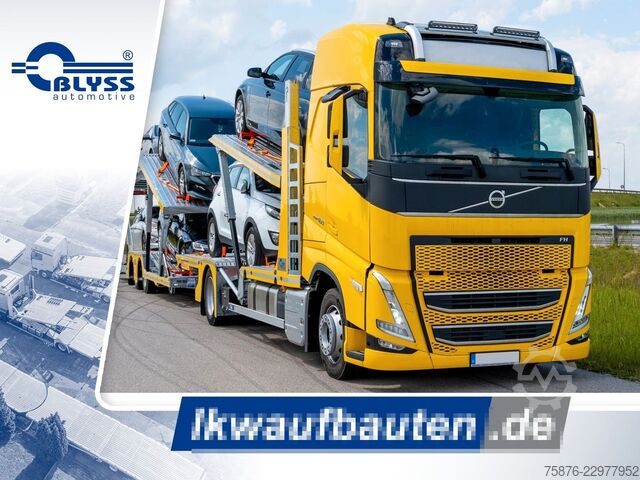 Biltransportlastbil VOLVO FH mit Anhänger für 6 PKW