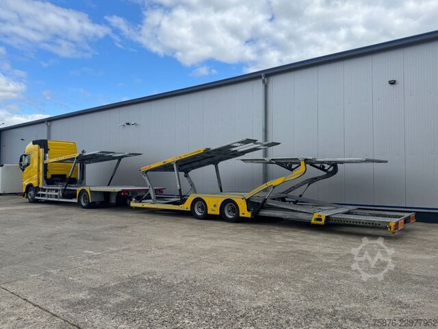 Autotransporter LKW VOLVO FH mit Anhänger für 6 PKW