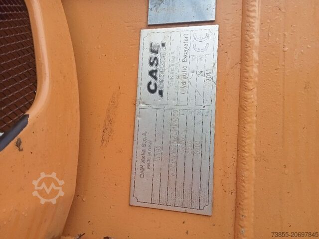 Wheeled Excavator Case WX95 with 4 excavator buckets and forks