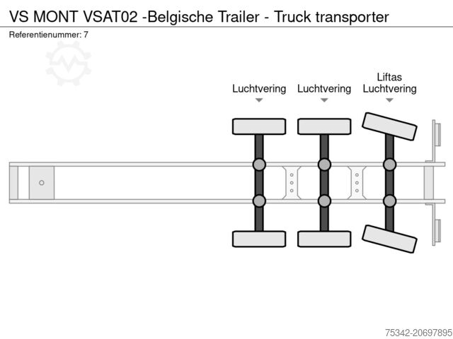 Car transporter VS MONT VSAT02 -Belgische Trailer - Truck transporter
