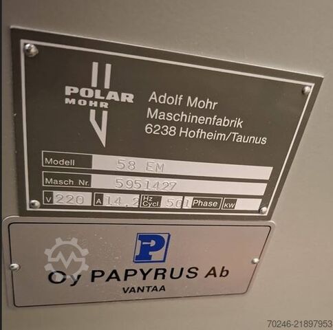 Kağıt kesme makinesi Polar Mohr 58 EM