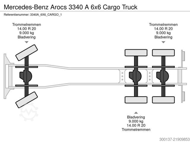 Bâché Mercedes-Benz Arocs 3340 Multi Purpose Vehicle