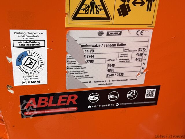 Tandemwals Hamm HD14 VO Tandemwalze mit Oszillation
