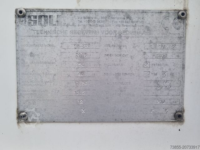 Montowana na ciężarówce podnośnikowa platforma robocza Isoli PT200 on Nissan NT400