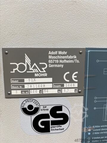 Paper cutting machine Polar 92X