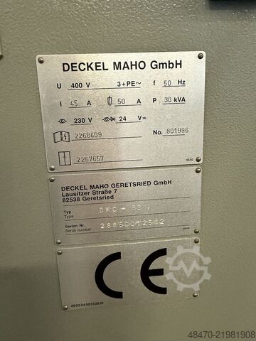Függőleges megmunkáló központ Deckel Maho DMC63V