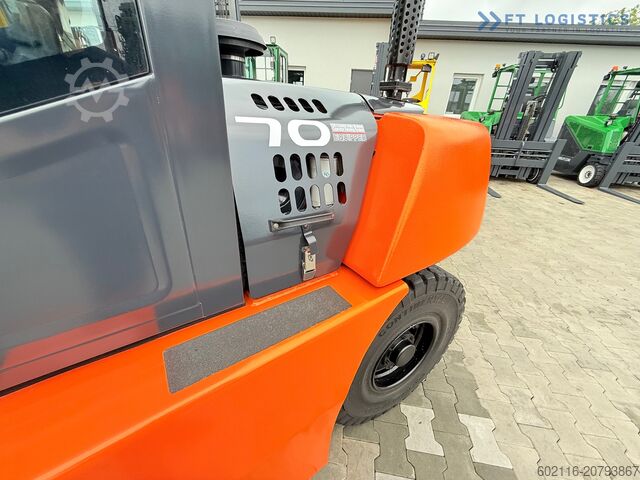4-wheel forklift DOOSAN 70 / DUPLEX / FORK 2500MM / POSITIONER