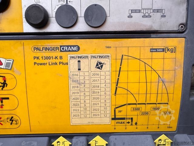 Γερανός τοποθετημένος σε φορτηγό MAN TGM 18.340 Langmaterial Palfinger PK13001K Funk