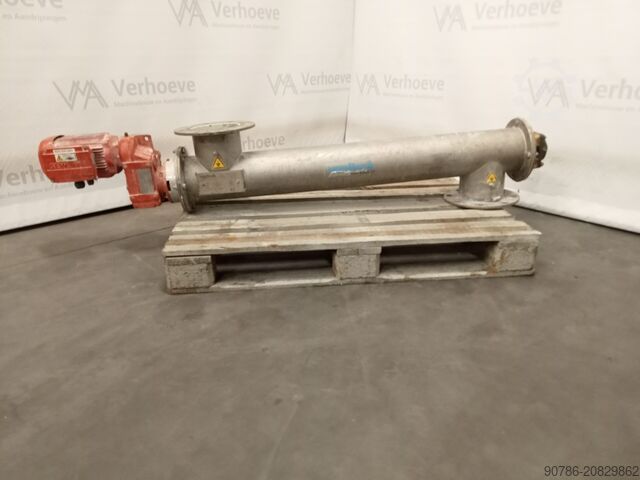 Stainless steel Van Beek dosing screw, tubular screw conveyor, auger Van Beek