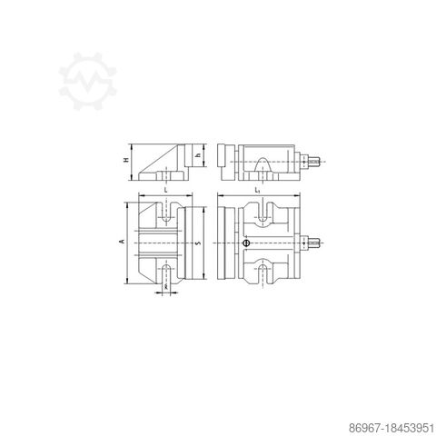 Dvoudílný strojní svěrák F 160 CORMAK F160