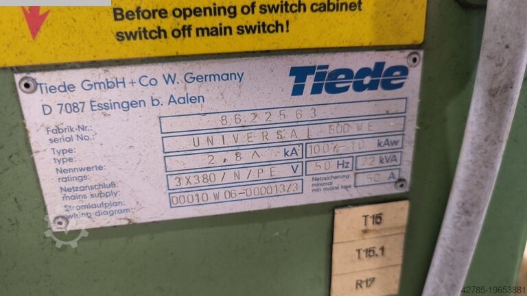 Scheurtestmachine TIEDE Universal 600 WE