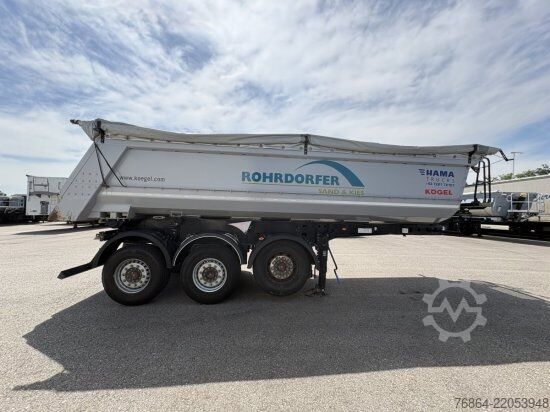 Kiperska poluprikolica KöGEL SKM24 HARDOX STAHL- KIPPMULDE 24M³, LIFTACHSE, ROLLPLANE