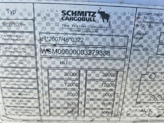 Semiremorcă deschisă cu prelată Schmitz Cargobull Semitrailer Curtainsider Mega