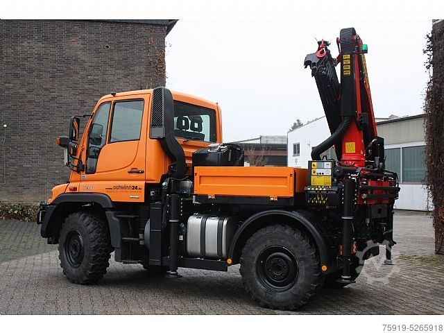 Outros Mercedes-Benz UNIMOG 300 Wandler mit Kran PK 9002 u. Seilwinde