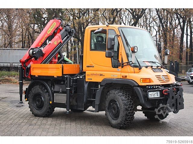 Outros Mercedes-Benz UNIMOG 300 Wandler mit Kran PK 9002 u. Seilwinde