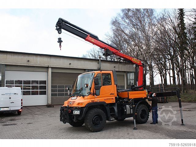 Outros Mercedes-Benz UNIMOG 300 Wandler mit Kran PK 9002 u. Seilwinde