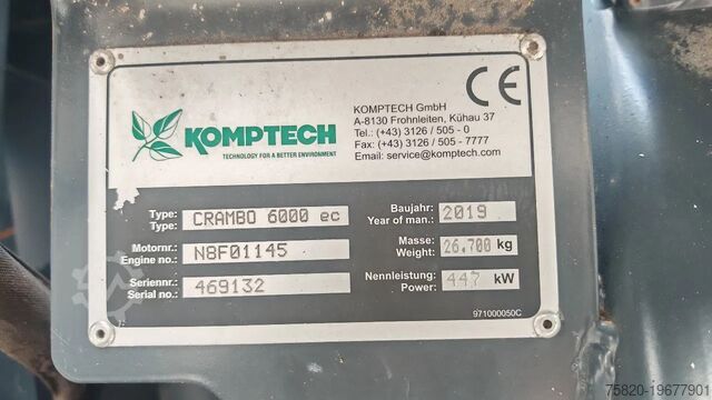 Houtversnipperaar Komptech CRAMBO 6000 MOBILE SLOW-SPEED SHREDDER