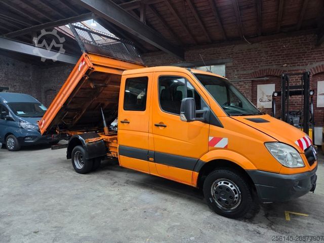 Driezijdige kipper bestelwagen MERCEDES-BENZ Sprinter DoKa 3 S Kipper 515 CDI AHK 7 Sitze
