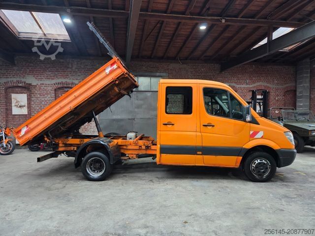 Driezijdige kipper bestelwagen MERCEDES-BENZ Sprinter DoKa 3 S Kipper 515 CDI AHK 7 Sitze