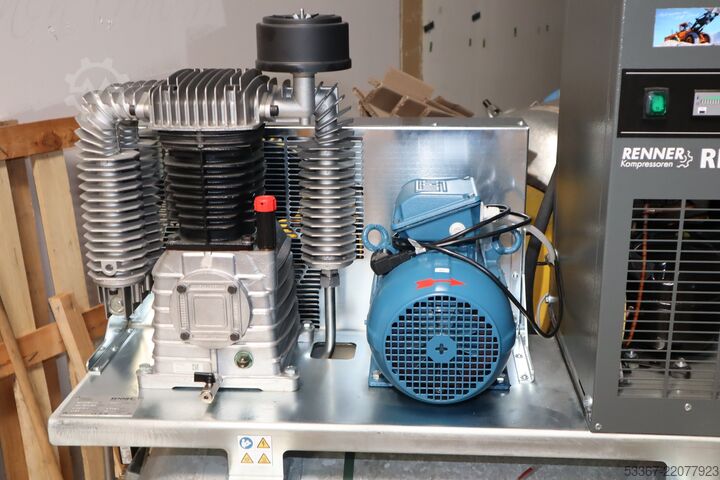 8 kW zuigercompressor, 500 liter ketel Renner RIKO 1400/500 M-KT